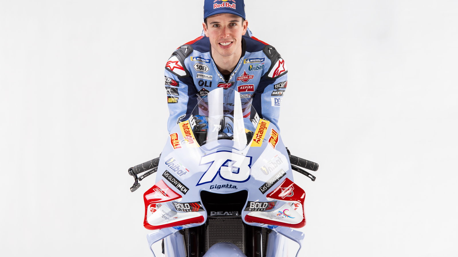 Alex Marquez in 2023 Gresini Ducati colours